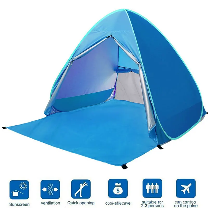 

Pyramid Tent Durable 2 Persons Blue Oxford Cloth Hanging Bed Bedding Travel Folding Tent Hunting Camping Hiking Camping Tent