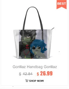 Gorillaz сумка Gorillaz сумки с верхней ручкой Женская Большая вместительная кожаная сумка шоппер узор высокое качество женские сумки для подростков