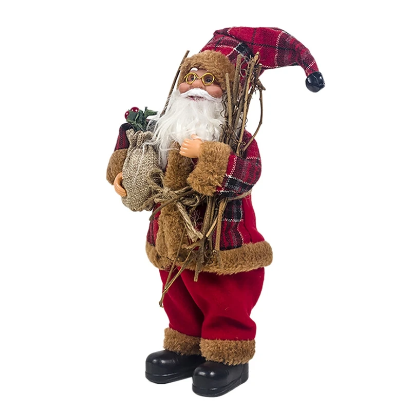 

Christmas Dolls Santa Claus Toys Xmas Figurines Christmas Gift for Kid Red Xmas Tree Ornament