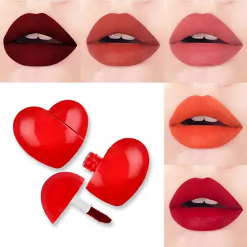 

TEAYASON heart lip gloss Waterproof Red Lip Makeup Tattoo Long Lasting lip tint Matte Plumper liquid lipstick lipgloss TSLM1