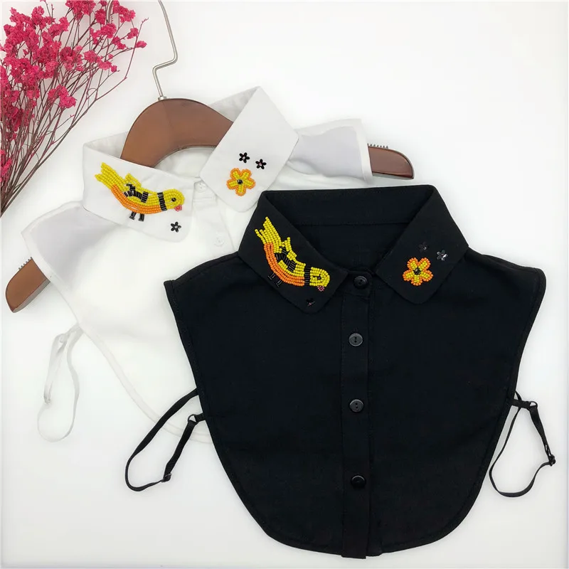 

2023 Shirt False Collar Handmade Fake Collar Women Lapel Blouse Top Detachable Collars Shirt Neckwear Clothes Accessories