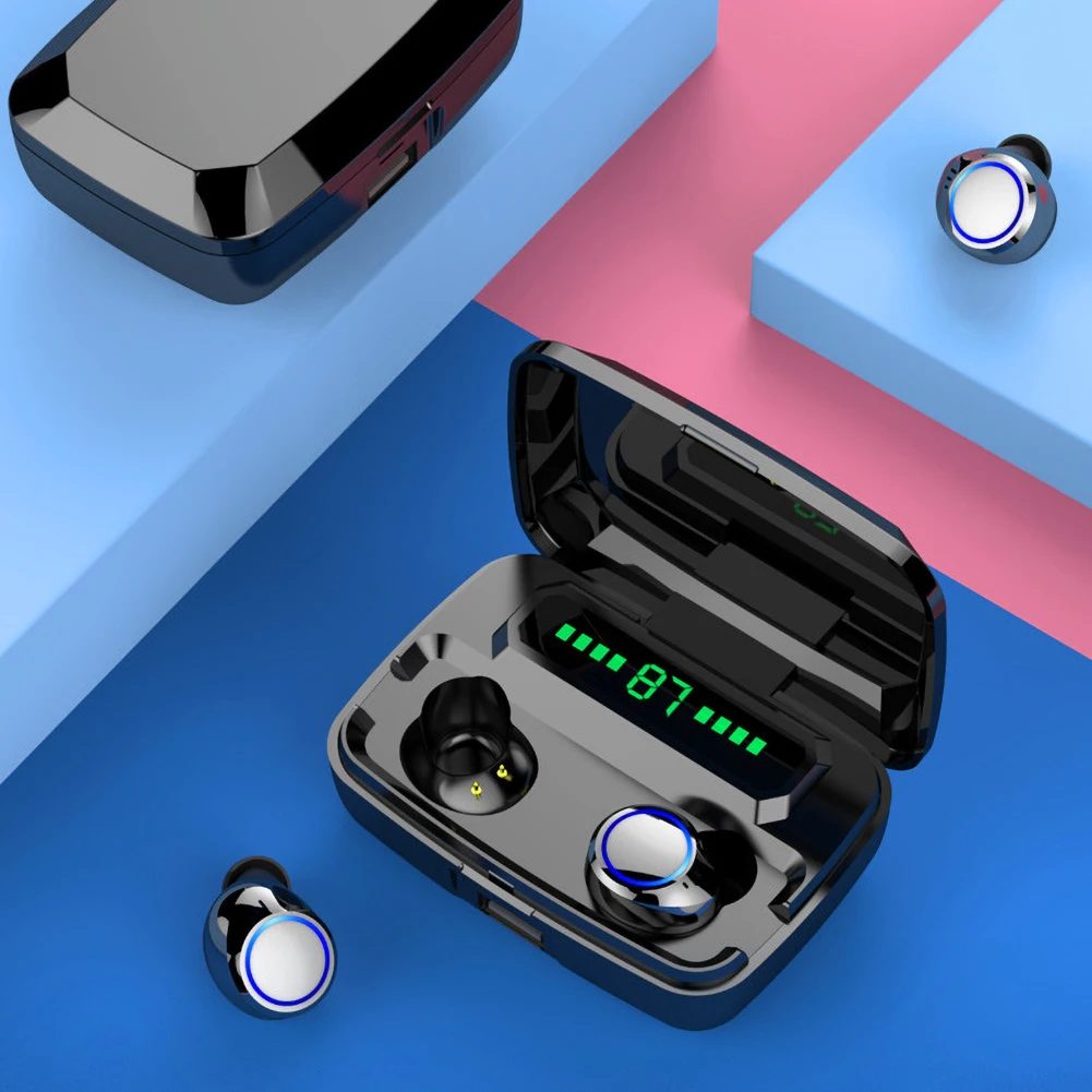 Wireless Headphones Bluetooth Sport Earphone Bluetooth 2200mAh Touch Control Headphones Bluetooth Waterproof LED Display
