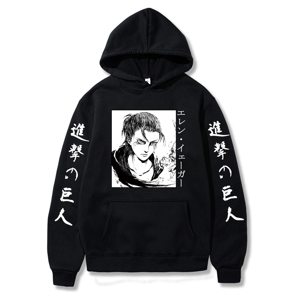 

Attack on Titan Hoodie Hoodie Men Fashion Eren Jaeger Graphic Pullover Casaul Hoodie Sweatshirts Women Casual Pullovers Hoodie