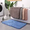 Tapis de salle de bain blanc solide, super fin, en Fiber, pour toilettes, toilettes, chambre à coucher, antidérapant, grande taille ► Photo 2/6