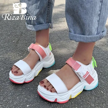 

RIZABINA Women Sandlas Fashion Sneakers Summer Shoes Woman Platform Thick Bottom Casual Daily Lady Street Footwear Size 35-40