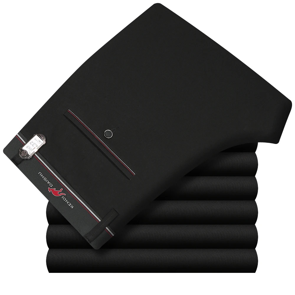 black 810 ICPANS, мужской костюм, брюки, классические, прямые, осень, для офиса, брюки, для мужчин, формальная одежда, брюки, деловые брюки для мужчин, большой размер - Цвет: black 810