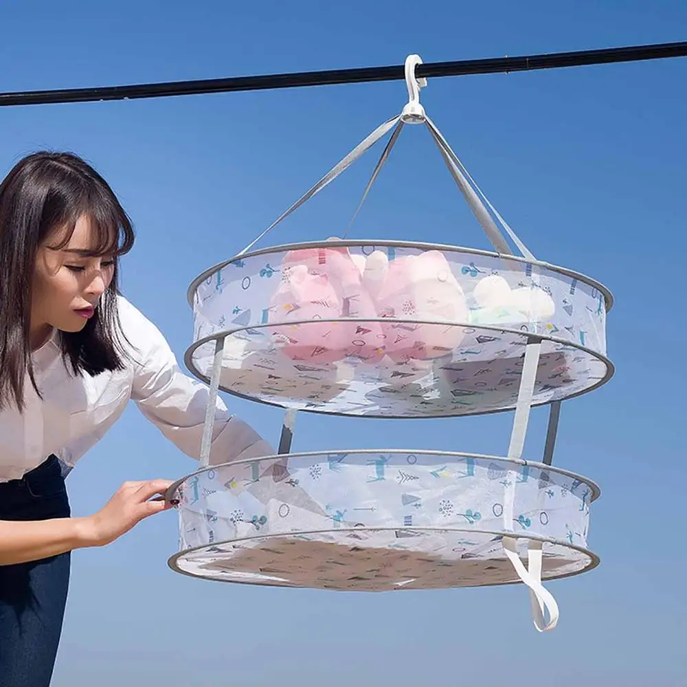 

OTHERHOUSE Portable Drying Nets Pillow Toys Dry Rack Folding Drying Rack Herb Drying Net Dryer Bag Underwear Hanging Mesh Basket