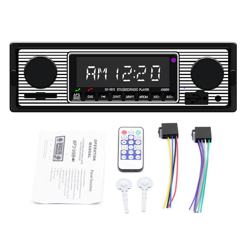 1 Din автомобильный стерео MP3 плеер fm радио Bluetooth 4 0 USB AUX вход Поддержка TF карта U диск