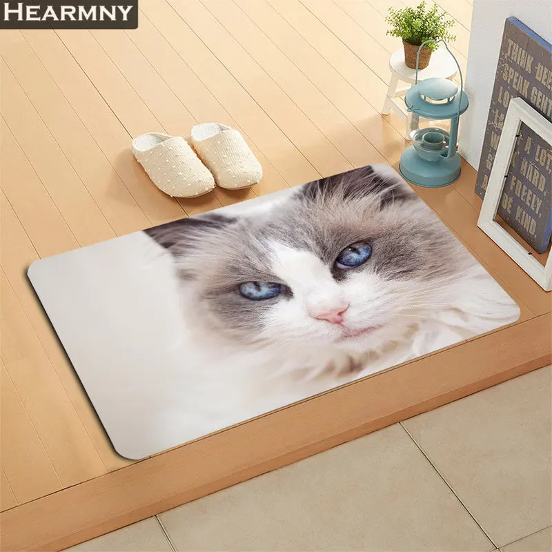 Новое поступление Коврик для двери прекрасный Ragdoll кошка домашний коврик машина сделанная противоскользящая ковер для гостиной/прихожей коврик для ванной Рождественский подарок - Цвет: 2