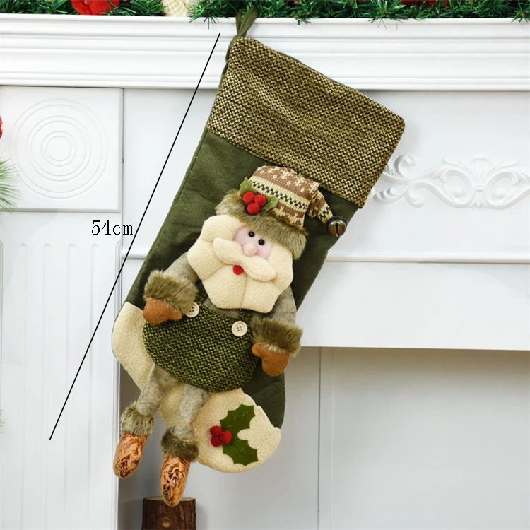santa claus 089 Рождественские Сумки для конфет, новогодний декор, Подарочный держатель, Рождественское украшение, рождественские чулки, Рождественское украшение для дома - Цвет: santa claus 089