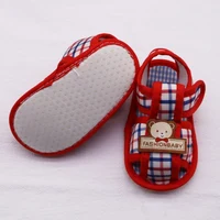 0-18M Summer Bear Pattern Hollow Sandals For Baby Boy Girl Cotton Infant Newborn Toddler Kids Soft Sole Shoes First Walker 5