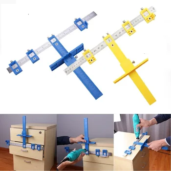 

Detachable Hole Punch Jig Tool Center Drill Bit Guide Set Sleeve Cabinet Hardware Locator Wood Drilling Woodworking Tool