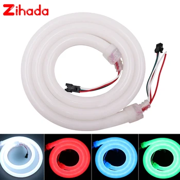 

DC 5V 12V 24V RGB LED Neon Light SK6812 WS2811 WS2812B 60leds/m Waterproof Pixel Strip Light Neon Ribbon Tape 1m 2m 5m