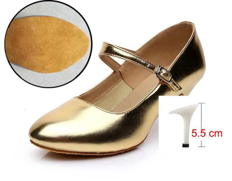 Женская танцевальная обувь для Танго/бальных/латинских танцев, танцевальная обувь на каблуке для сальсы, профессиональная танцевальная обувь для девочек, женская обувь 5,5/3,5 см - Цвет: CowSpit5.5