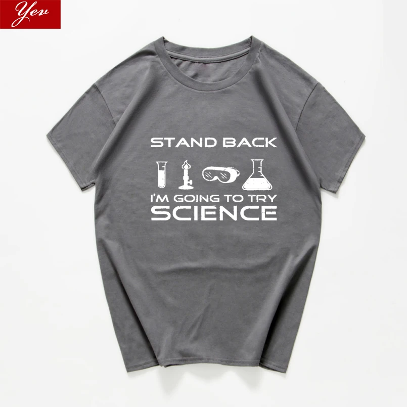 Stand back i am'm to try science забавная Футболка мужская хип-хоп хипстерская уличная футболка homme мужская одежда harajuku Топ - Цвет: W557MT deep grey