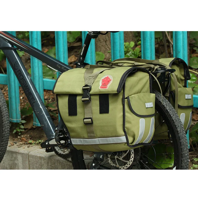 

Roswheel ROSWHEEL Second Generation Expedition Mountain Bike Doite Rack Bag Tibet Line Canvas Camel Bag 14686