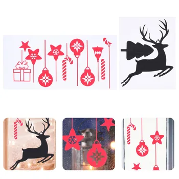 

1 Roll Creative Christmas Sticker Art Decoration Wall Sticker Xmas Supplies