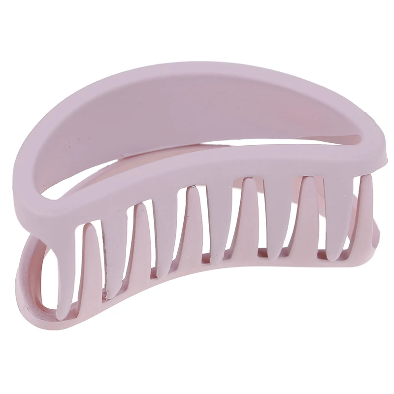 1PC Elegant Hair Clip Claw Clamps Plastic/resin Hairpins Colorful Clamp Hollow Out Hair Claw Clips Hair Styling Accessories - Color: PK