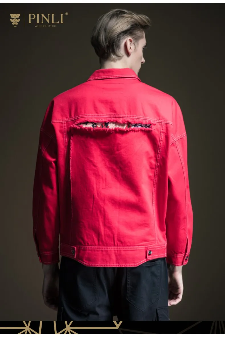 Militar Jaqueta Masculino настоящий Стандартный без куртки Pinli осень новые мужские Украшенные боди с отложным воротником Джинсы B193404338
