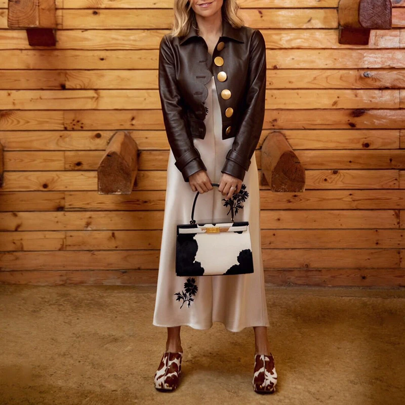 discount  CHICEVER Korean Letter Jacket Coat For Women Lapel Long Sleeve Button Slim Short Length Coats Femal