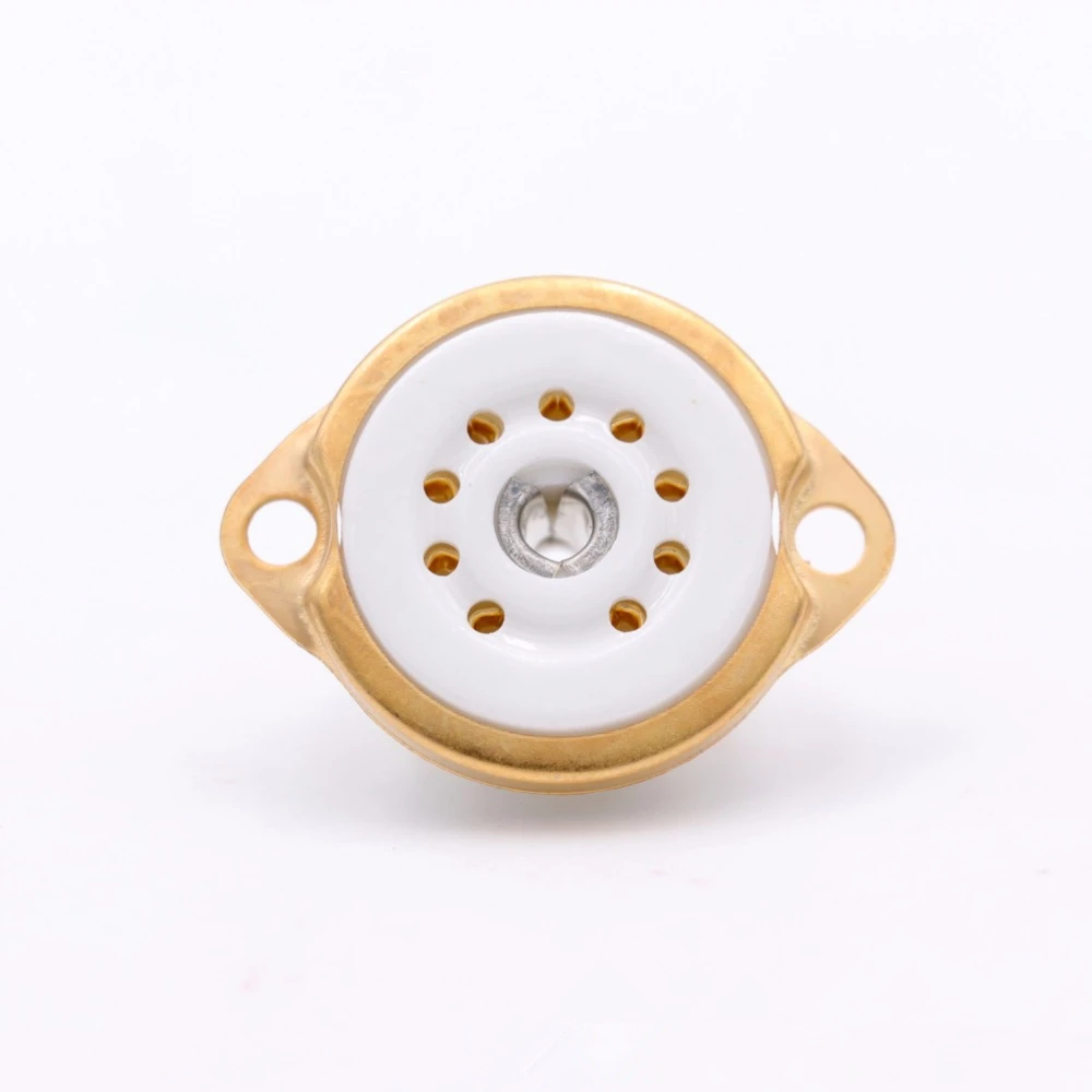 10 Pcs Montaggio Su Telaio 9Pin Base Per Tubo A Vuoto In Ceramica Per 12Ax7 Ef86 6922 El84 6Dj8 12Au7 12At7 Hifi Audio Guitar Tube Amp