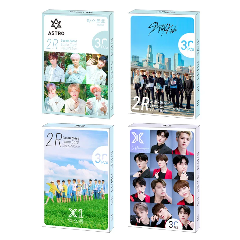 30 шт./компл. Kpop stray kids Double Print signture photocard высокое качество 2 раза X1 ASTRO альбом постер