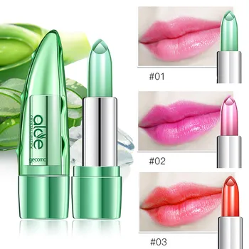 

Organic Aloe Vera Jelly Lipstick Change Color Temperature Moistourizing Lip Aloe Jelly Lipstick Discoloration Lip Gloss