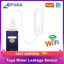 

CPVAN WiFi Tuya Water Leakage Sensor Home Alarm Water Leakage Sensor Detector Flood Alert Overflow Security Alarm System