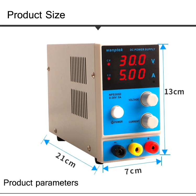Горячая Распродажа мини регуляторы напряжения NPS305D переключение Регулируемый 30 в 5A цифровой дисплей переключатель лаборатория DC источник питания