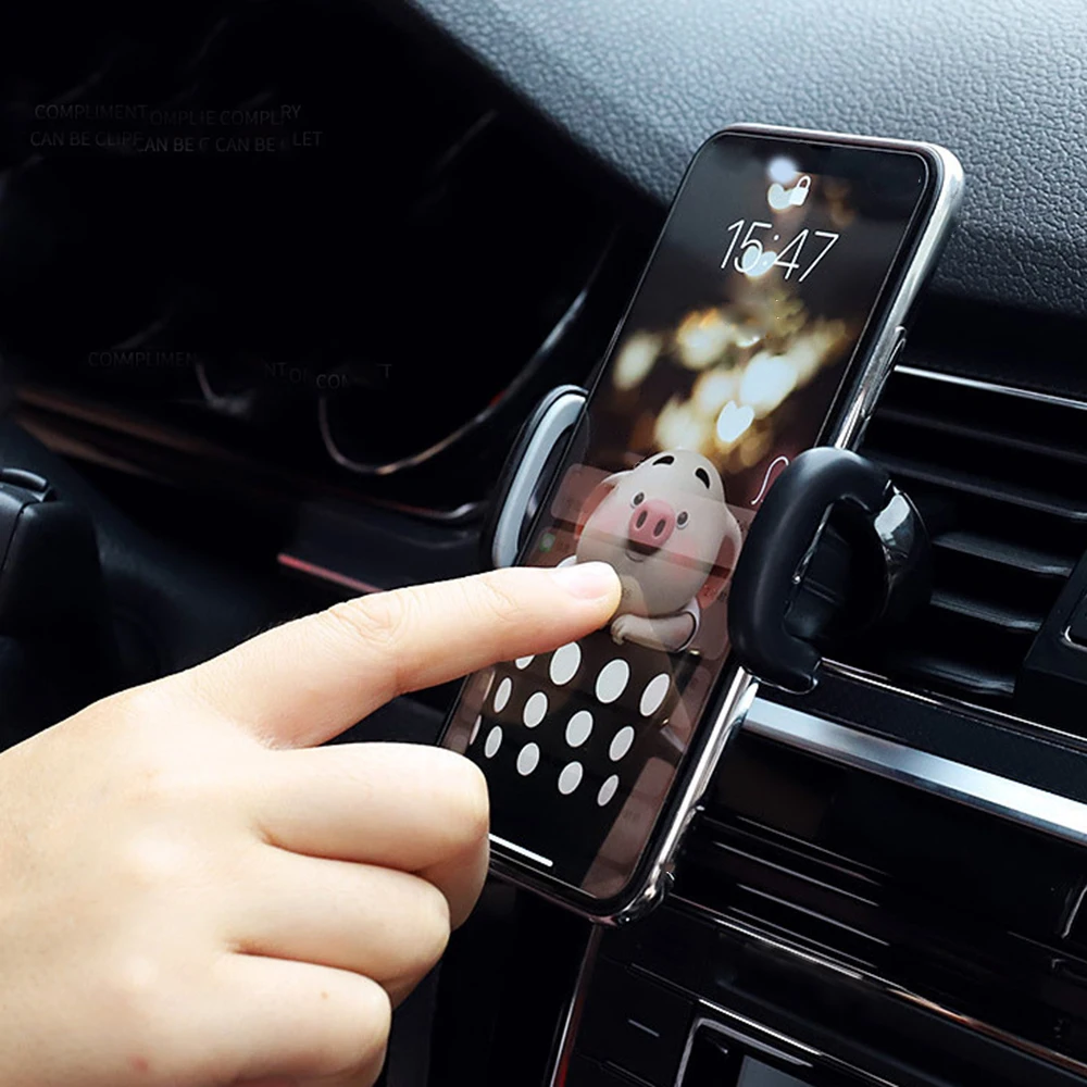 Универсальный автомобильный держатель для телефона 360 градусов Регулируемый gps навигационный зажим для приборной панели вентиляционный кронштейн