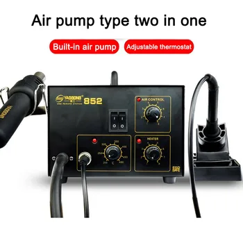 Online 852 Hot Air Soldering Station Adjustable Thermostatic Soldering Station Digital Display Gun Heat Gun Welding Station Hot Sale