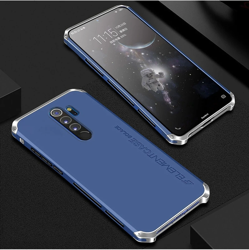 Ударопрочный металлический корпус для Xiaomi Redmi Note 8 Pro, чехлы Note8, жесткий алюминиевый Гибридный чехол для ПК для Redmi Note 8, задняя крышка