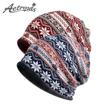 [AETRENDS] Зимние шапочки для женщин и мужчин в стиле хип-хоп, Мешковатые Лыжные шапочки, женские шапочки, Z-6227