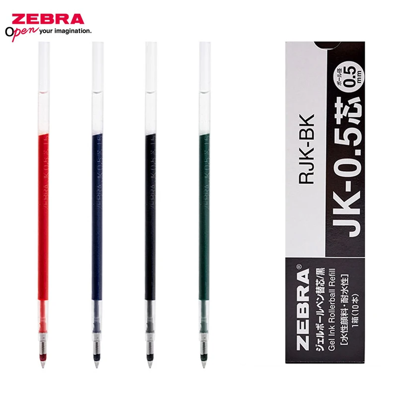 12ชิ้น/ล็อตZebra JK 0.5ปากกาเจลเติมสำหรับSJ3, J3J2,j4J1เจลปากกา0.5มม. ...