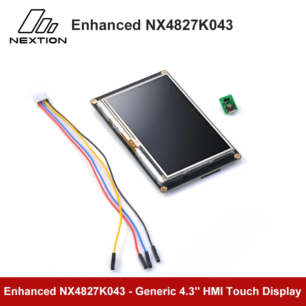 Nextion Enhanced NX4827K043-4,3 ''HMI интеллектуальный сенсорный дисплей USART TFT lcd модуль EEPROM Встроенный RTC, GPIOs