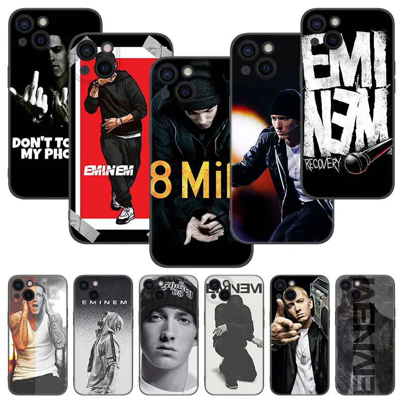Чехол Rapper Eminem для Apple iPhone 13 12 Mini 11 Pro XS Max XR X 8 7 6S 6 Plus 5S 5 SE 2020 мягкий черный чехол из