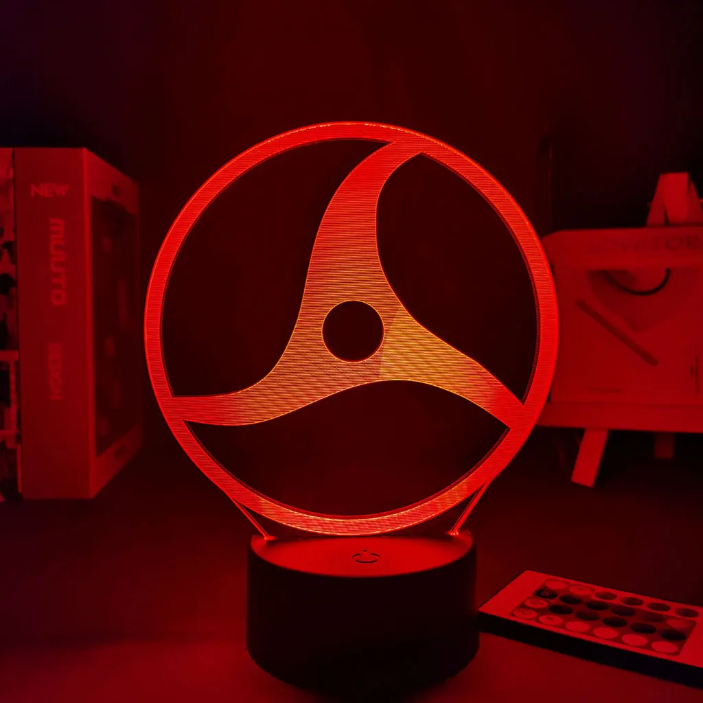 Манга Narutoed Uchiha сасуке Шаринган аниме фигурка для дома светильник подарок парня