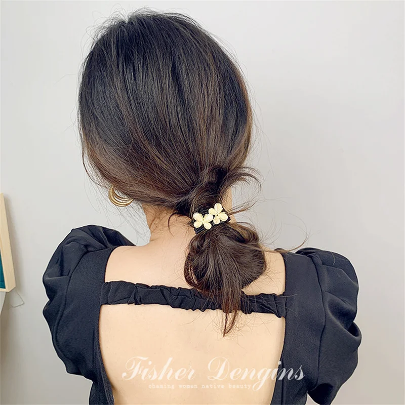 Elegantes Opal Metall Haar-scrunchies Für Damen Und Mädchen_voghion.com