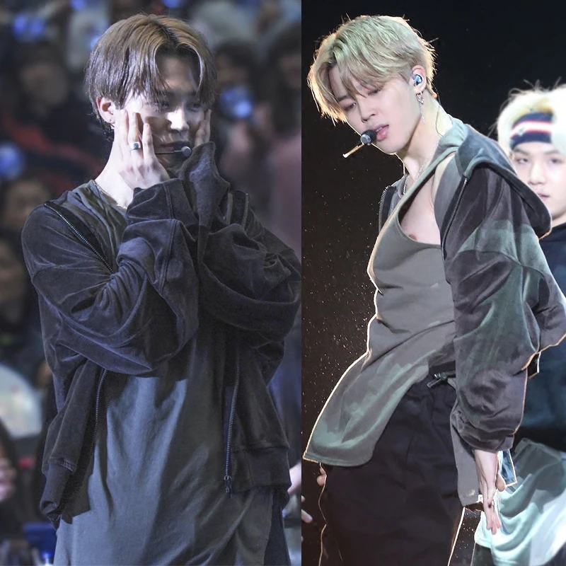 Kpop nieuwe concert stadium kleding JImin пальто с капюшоном на молнии для мужчин и женщин Корейская