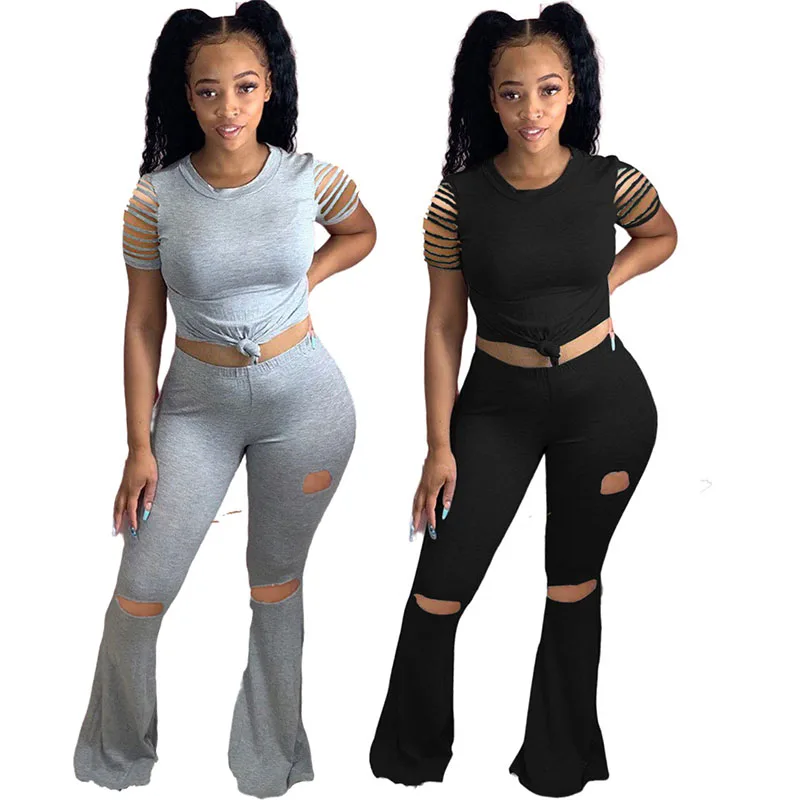 

2020 Autumn New Suit European and American Women's Solid Color Tight Vest Pleated Pants Sexy Two-Piece Set