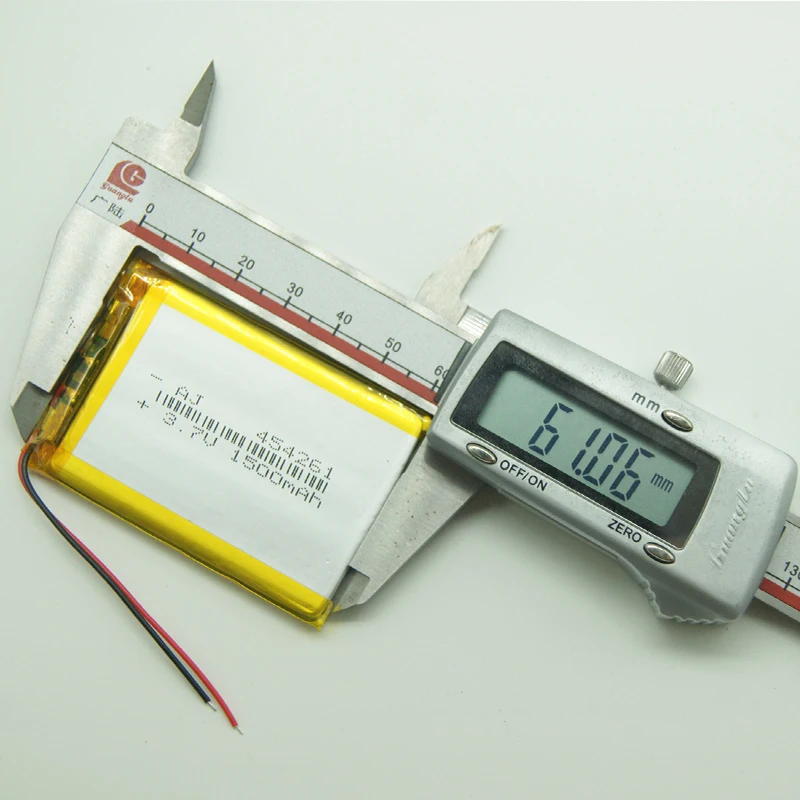 3.7V Lithium Iron Phosphate Battery New 454261 1500mah Large Capacity Square Polymer | Электроника