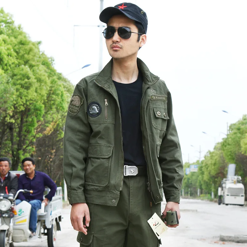 

Thick Pure Cotton Camouflage Mechanic Work Suits Men's Spring And Autumn Engineering Auto Repair Electric Welding Clothing Facto