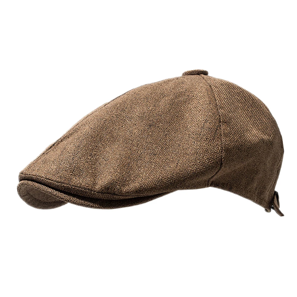 SHOWERSMILE Linen Beret Mens Hat Spring 