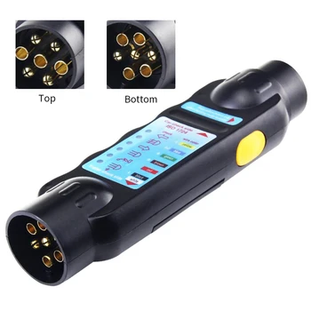 

A1 Pcs 7-Pin European Truck Trailer Plug Socket Tester Wiring Circuit Light Test Tool Car Circuit Tester Lighting Board Testing