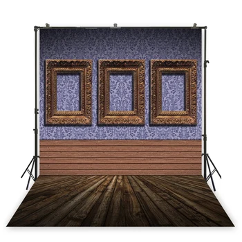 

Vintage Luxurious printed wall backdrop wood window wood floor photography for studio backdrop xt-1568
