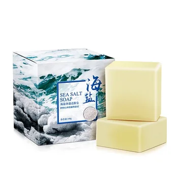 

100g Sea Salt Handmade Soap Removal Pimple Pores Acne Treatment Goat Milk Soap Moisturizing Face Care Wash Basis Soap