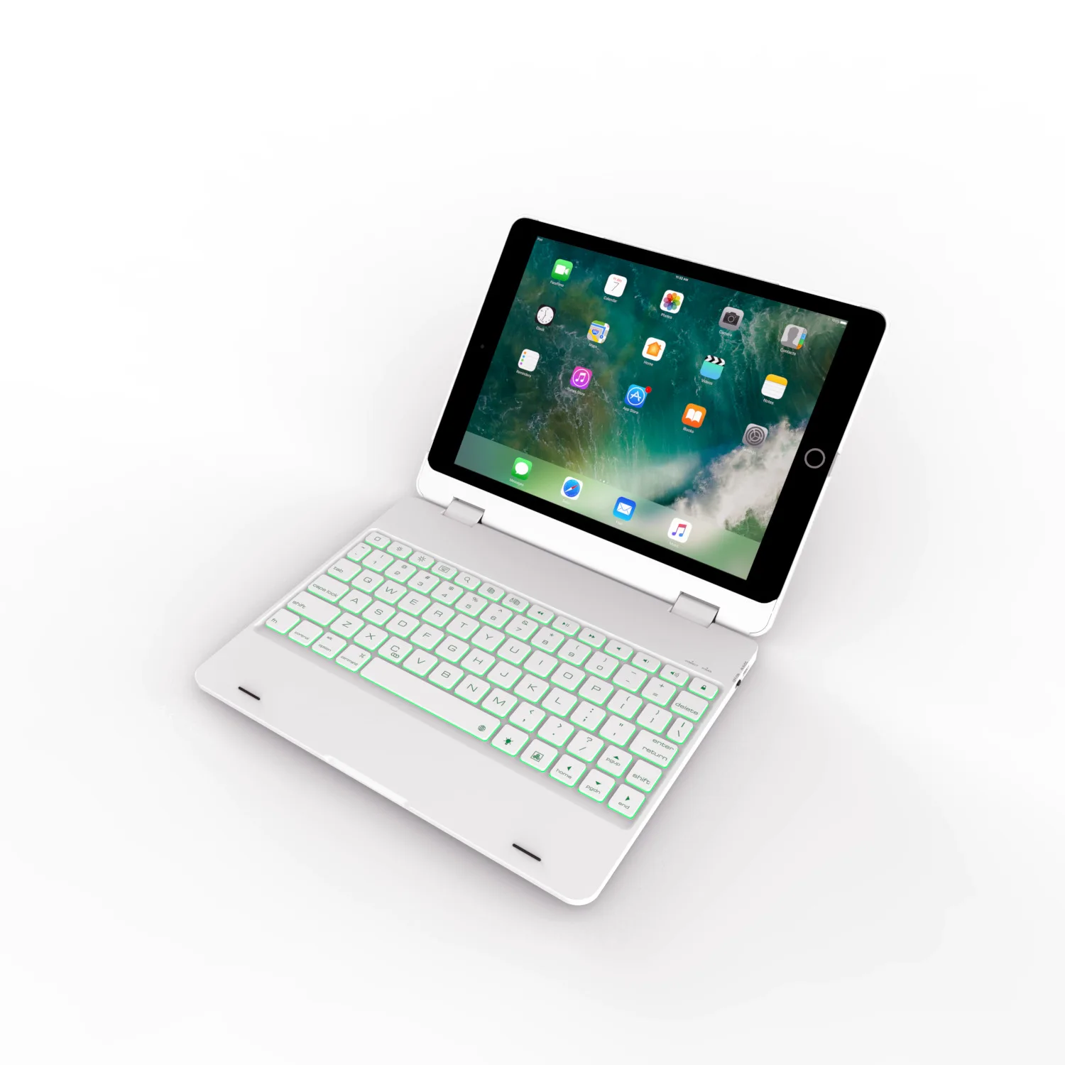 

2018 New Ipad9.7 Tablet PC Bluetooth Keyboard Air Wireless Keyboard Colorful Backlight Revolving Shaft Keyboard Factory
