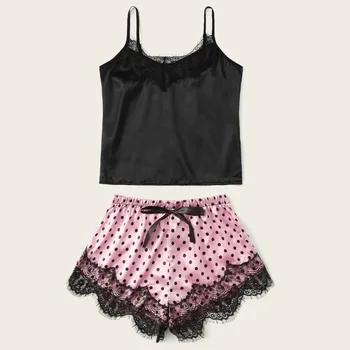 

2020 Women Sexy Sleepwear Pyjamas Set Lace Silk Satin Lingerie Temptation Babydoll Underwear Nightdress Nightwear Nightgown New