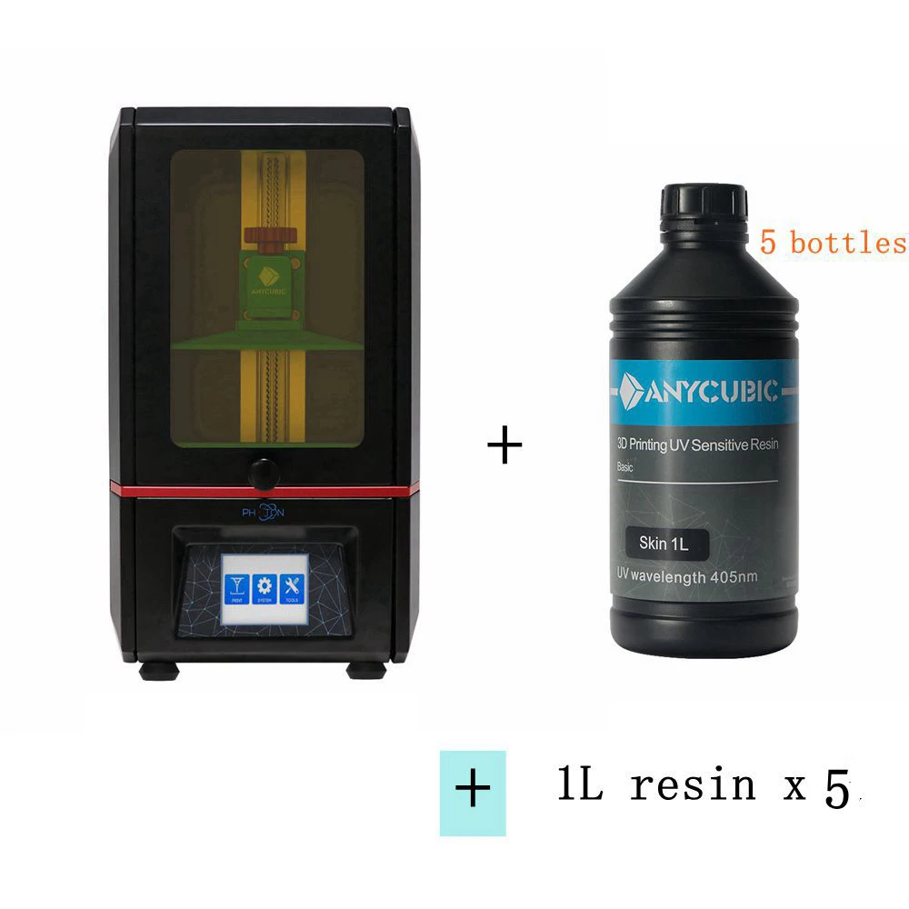 Photon --Add 5L ANYCUBIC Photon SLA 3d принтер размера плюс УФ-принтер ЖК-принтер офлайн печать Impresora 3d Drucker UV Смола Impressora - Цвет: Photon --Add 5L
