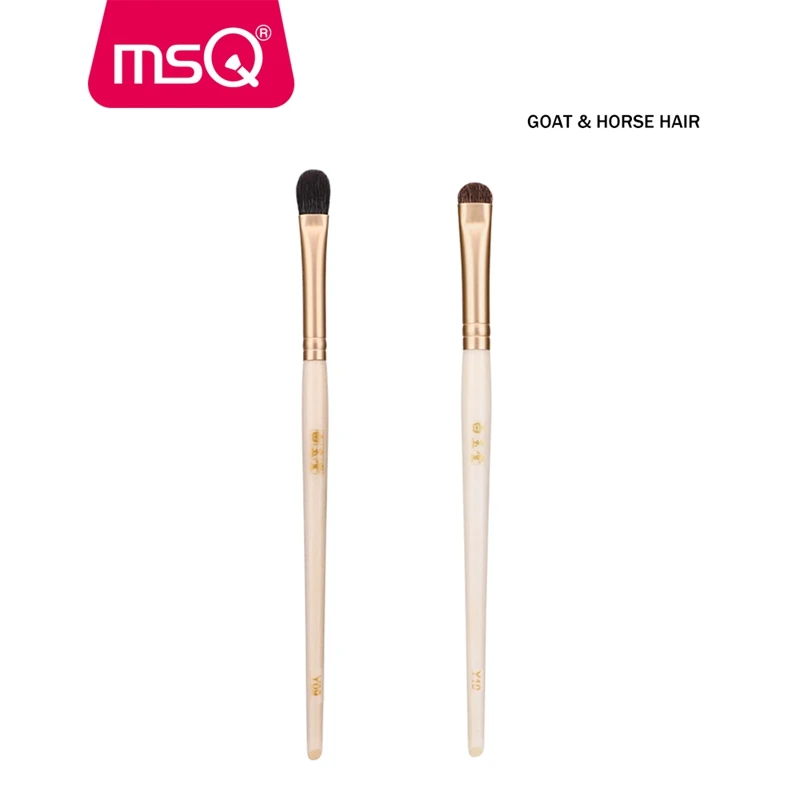 MSQ набор кистей для макияжа, 2 шт./лот, тени для век, растушевка ресниц, бровей, Кисть для макияжа, Профессиональная Красота, кисть для теней - Handle Color: Y09 Y10